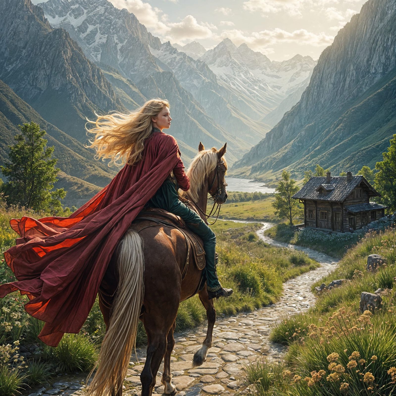 Valley Ride: Hyperdetailed Concept Art Portrait