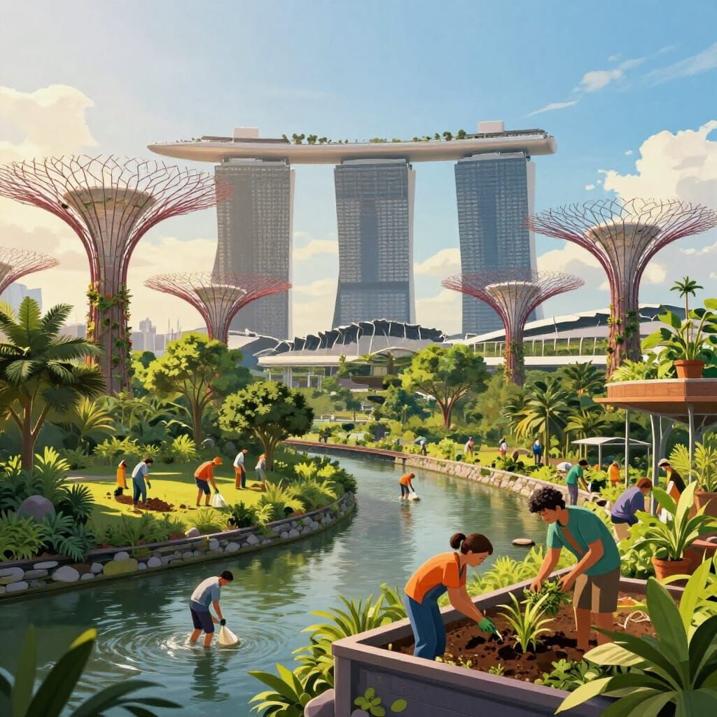 Inspiring Singapore Conservation Efforts Digital Painting
