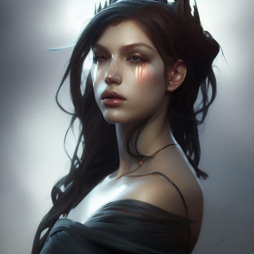 Hyperdetailed Portrait of a Dark Princess
