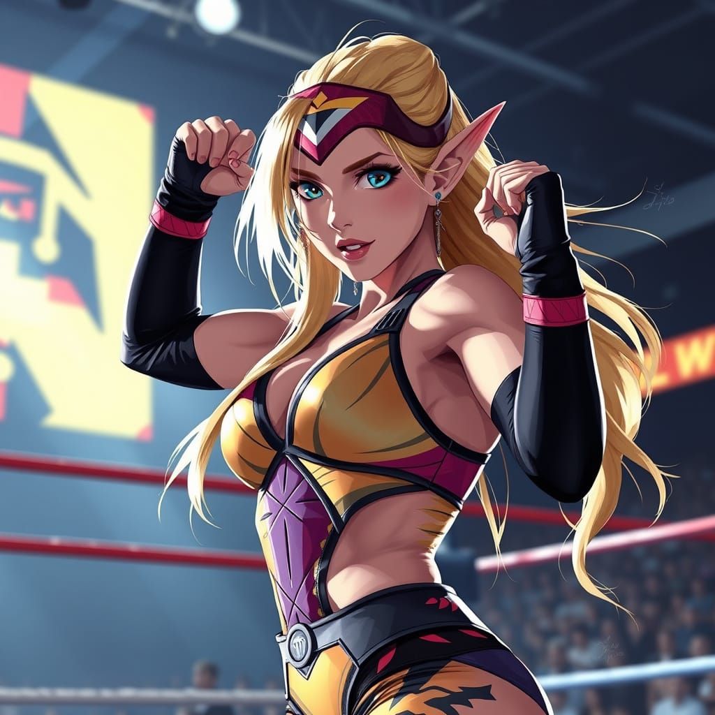 Vibrant Pro Wrestling Half-Elf in Action