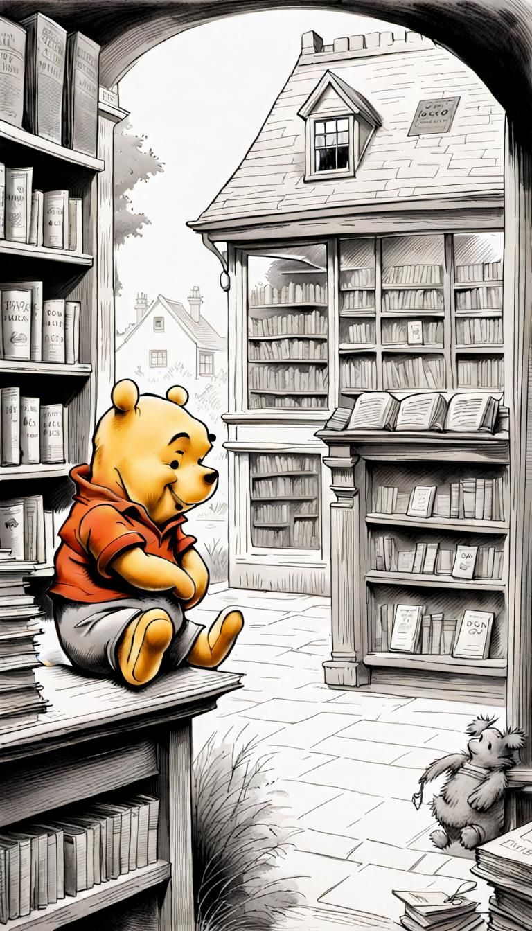 Winnie the Pooh Visits a Bookshop