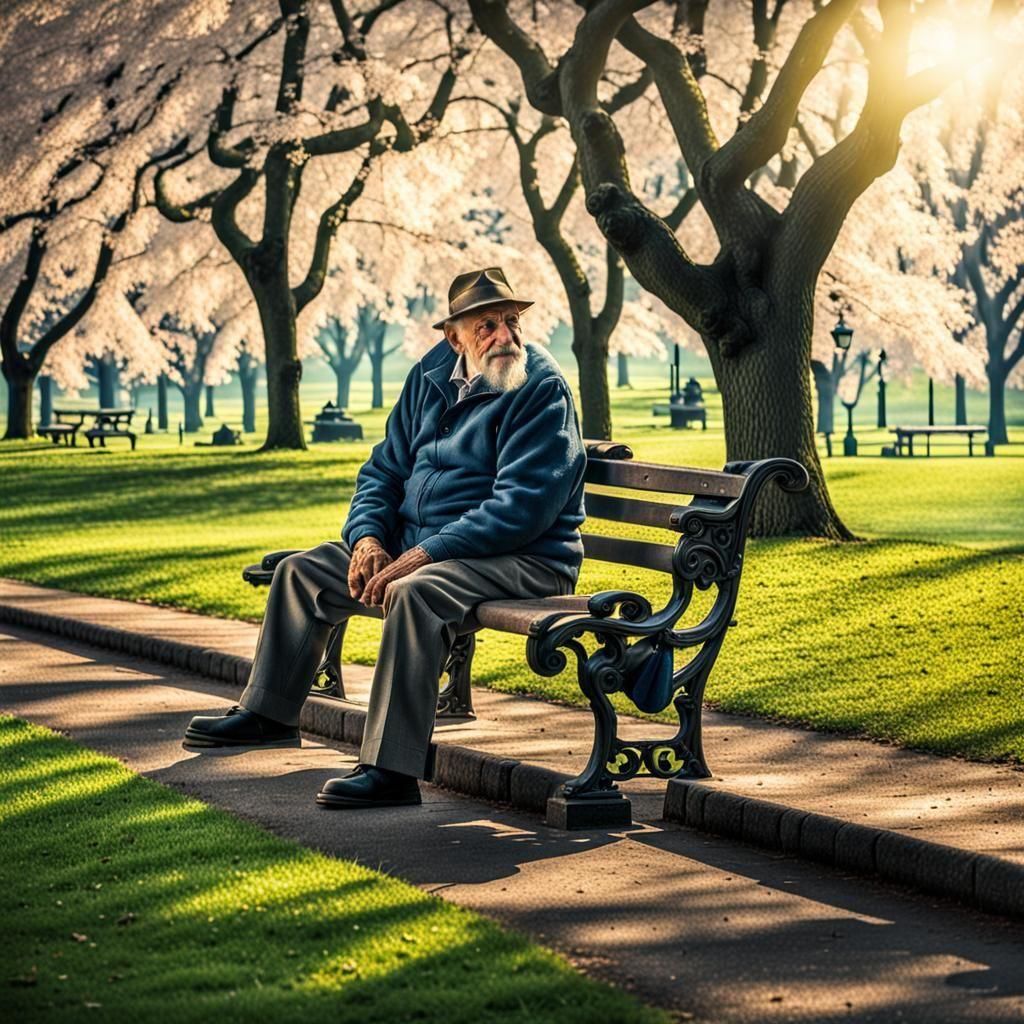 Hyperrealistic Park Scene in Cinematic Style