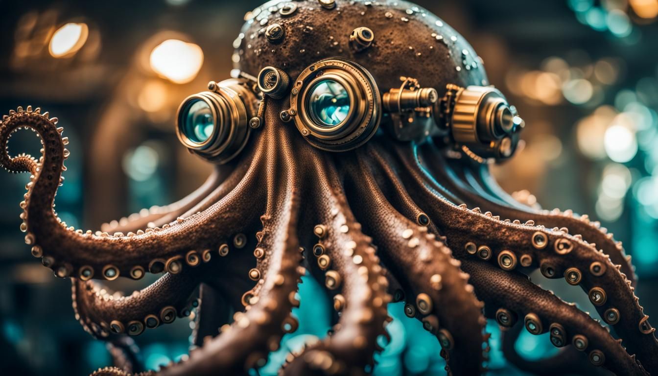 Steampunk octopus
