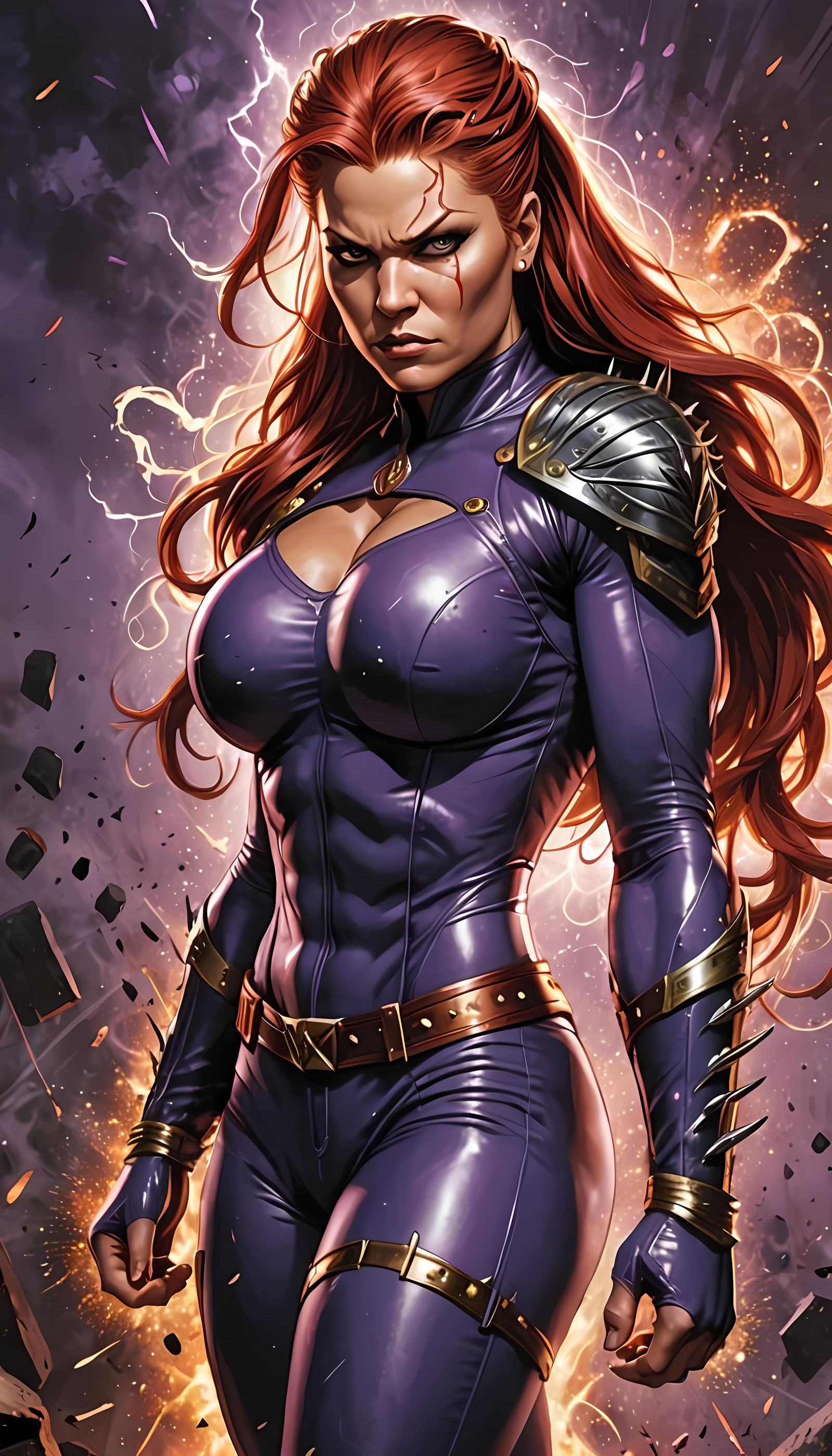 Titania, Muscular Marvel Villainess in Comic Book Art