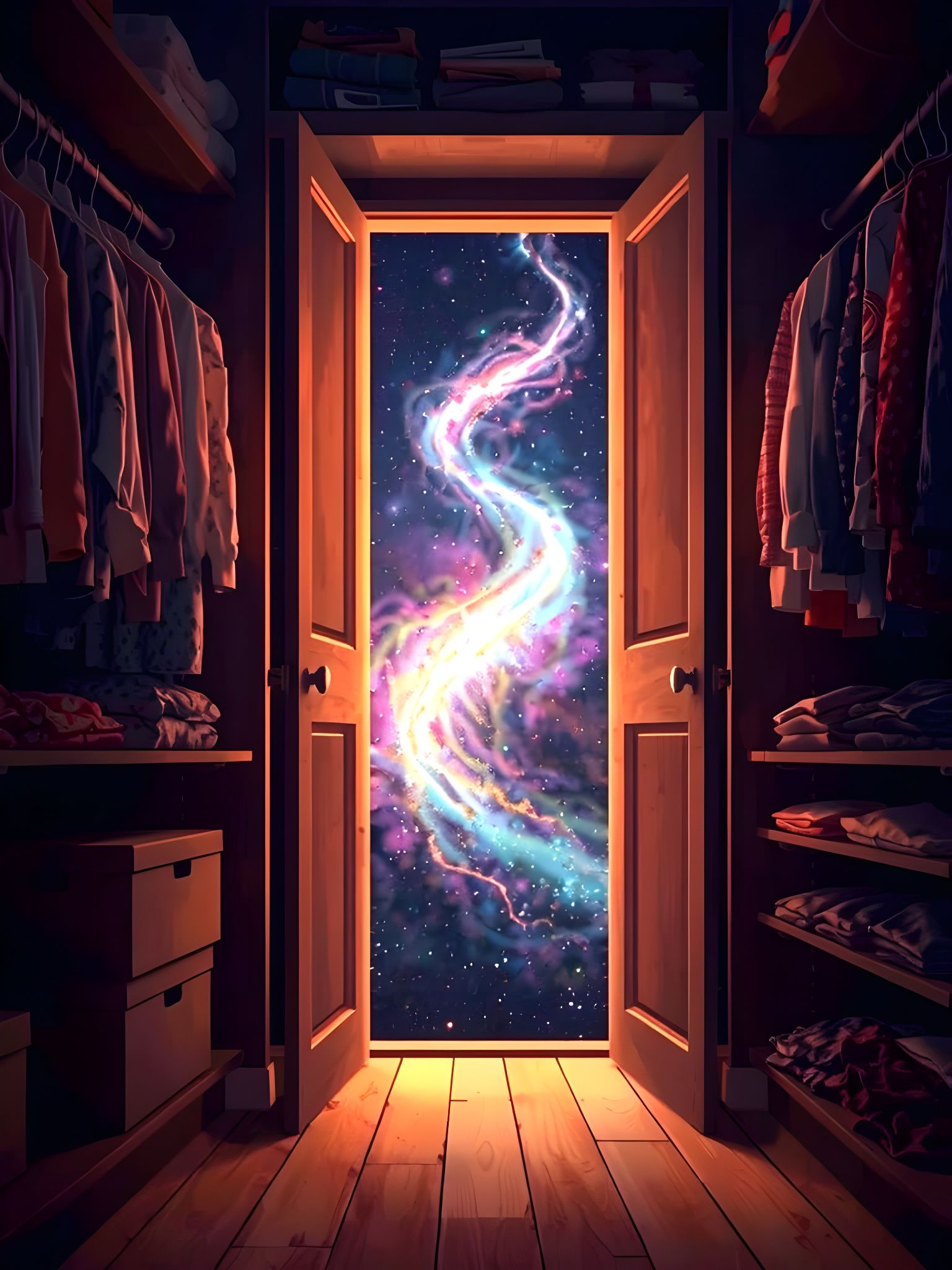 A door to the universe inside the closet
