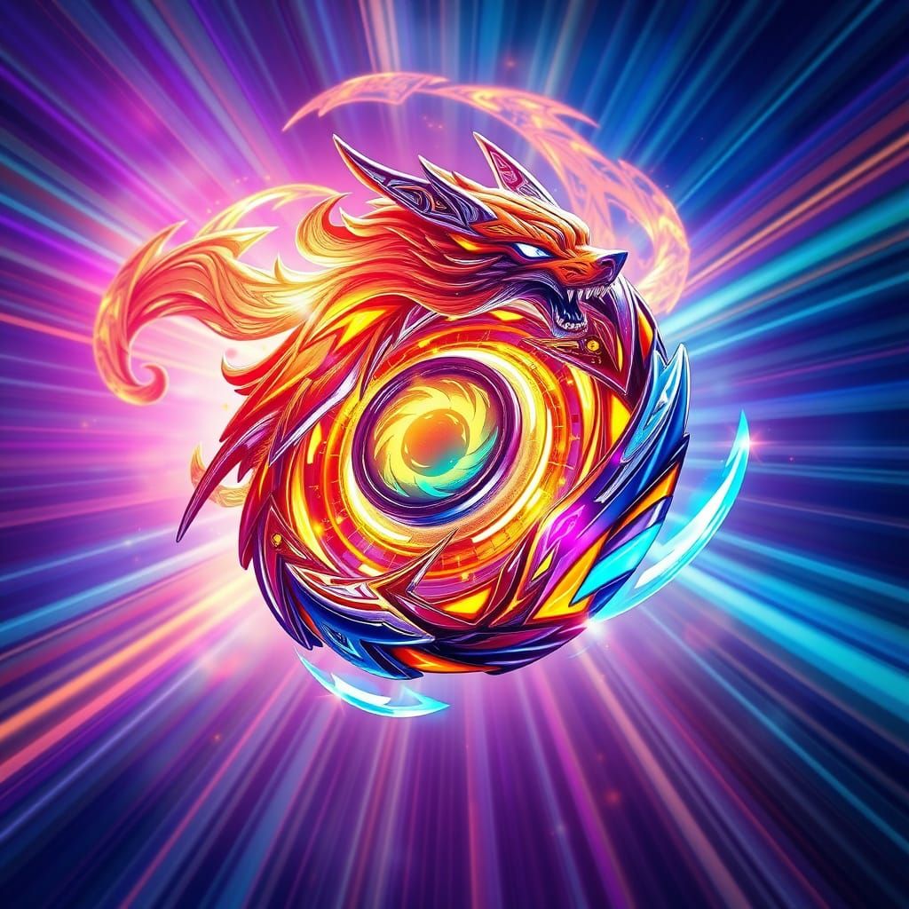Beyblade in Cosmic Astral Fox-Dragon Burst