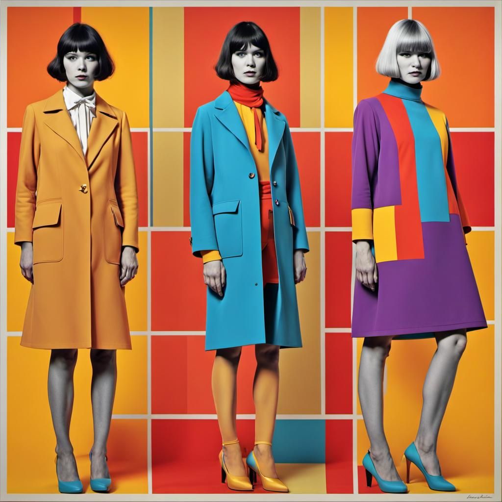 mary quant fashion show image created by andy warhol