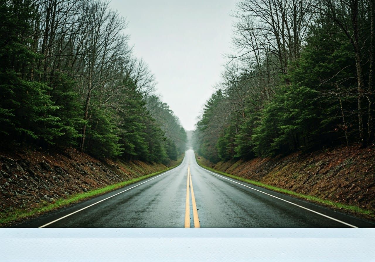 Ozark Highway in Spring Rain