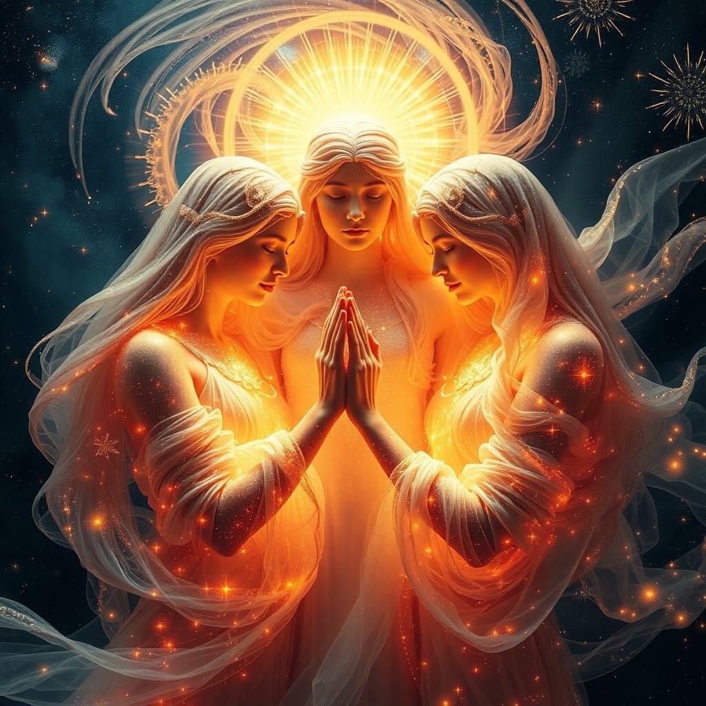 Divine Cosmic Dance in Vibrant Hyperrealistic HDR