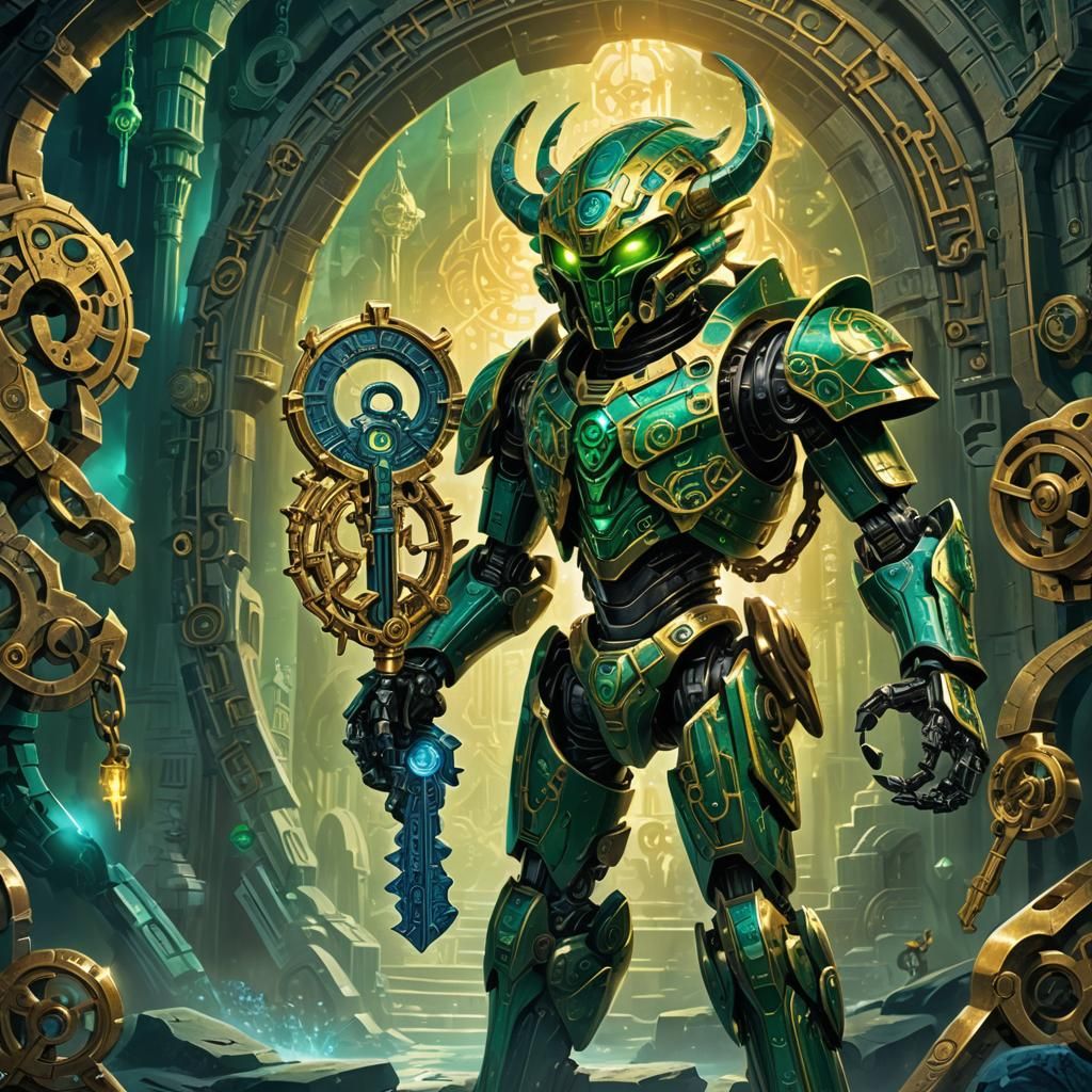 Bionicle Cackling Fiend Holding Hopeful Key