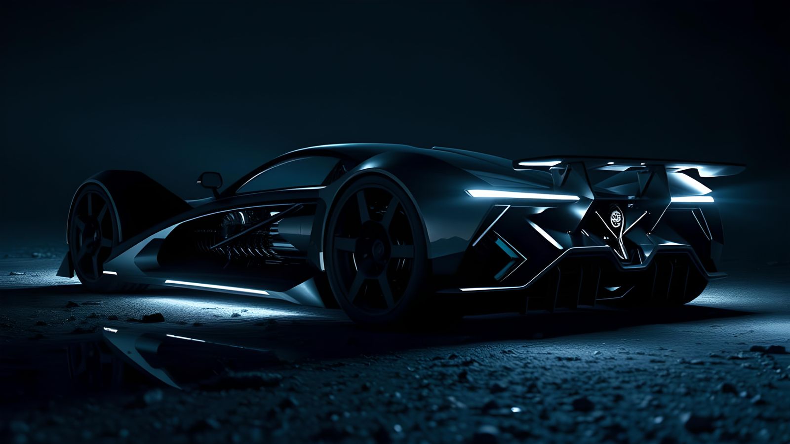 Alien Xenomorph Supercar on Eerie Planet