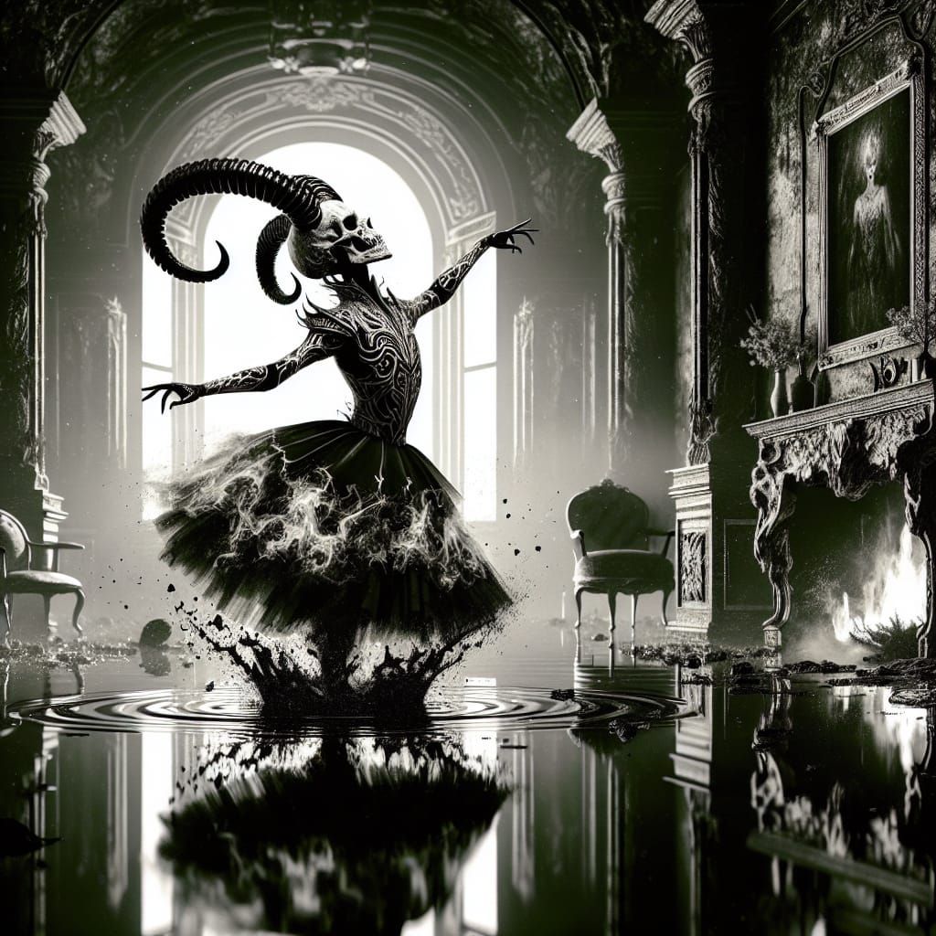 Demonic Ballerina Emerges as Fantasy Concept Art