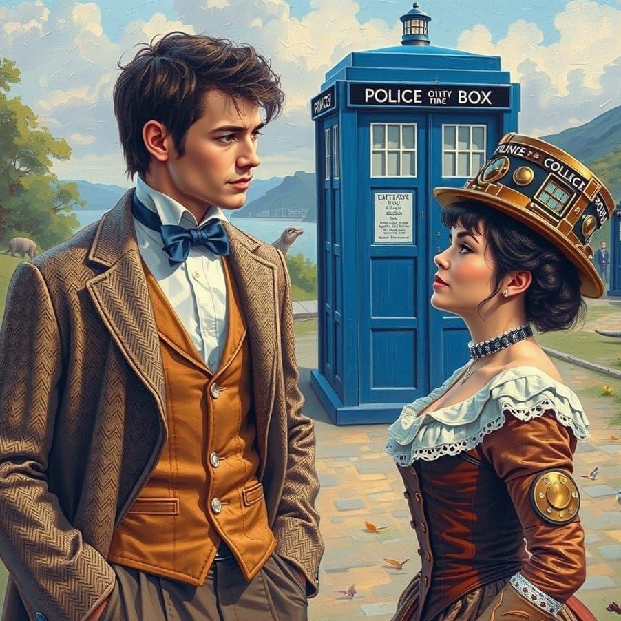 Handsome Englishman Meets Victorian Steampunk Siren in Prehi...
