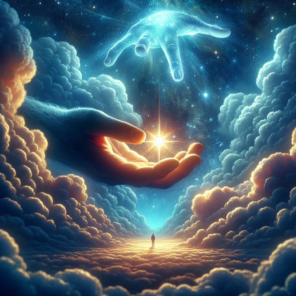 Celestial Hands Offer a Star From Heaven