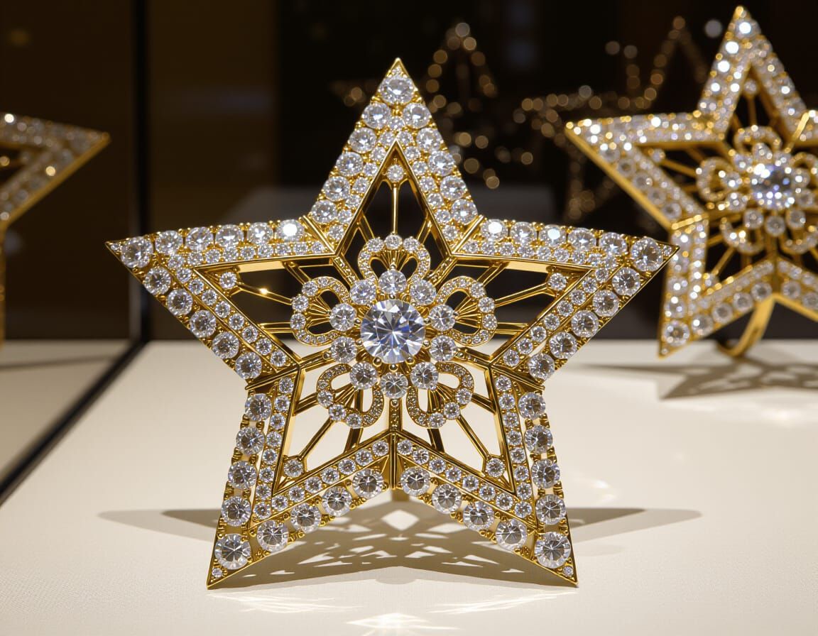 Diamond Star Frame Inspired by Art Deco Elegance