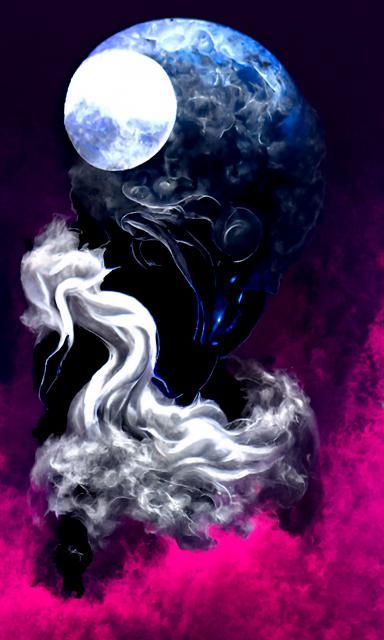 Moon Wraith in Film Noir Futurism