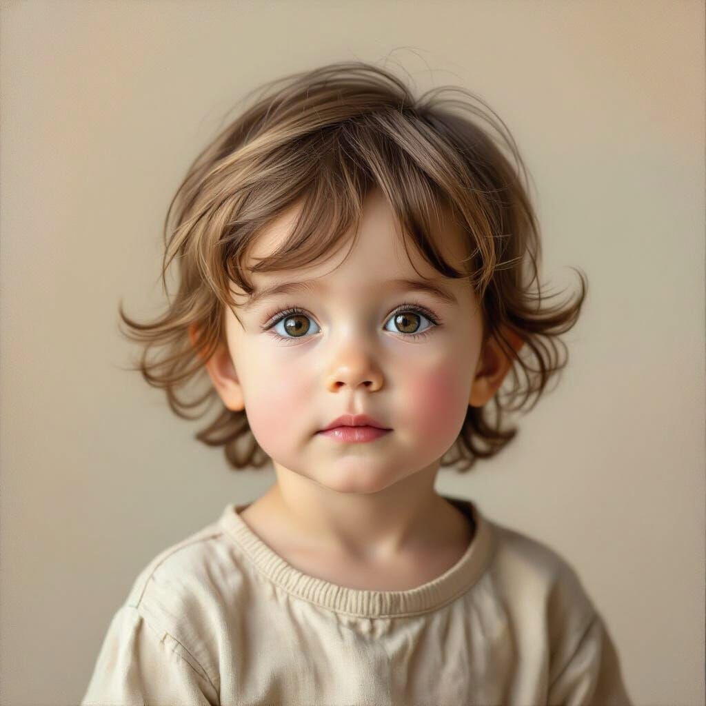 Child with Innocent Eyes in Soft Natural Lighting