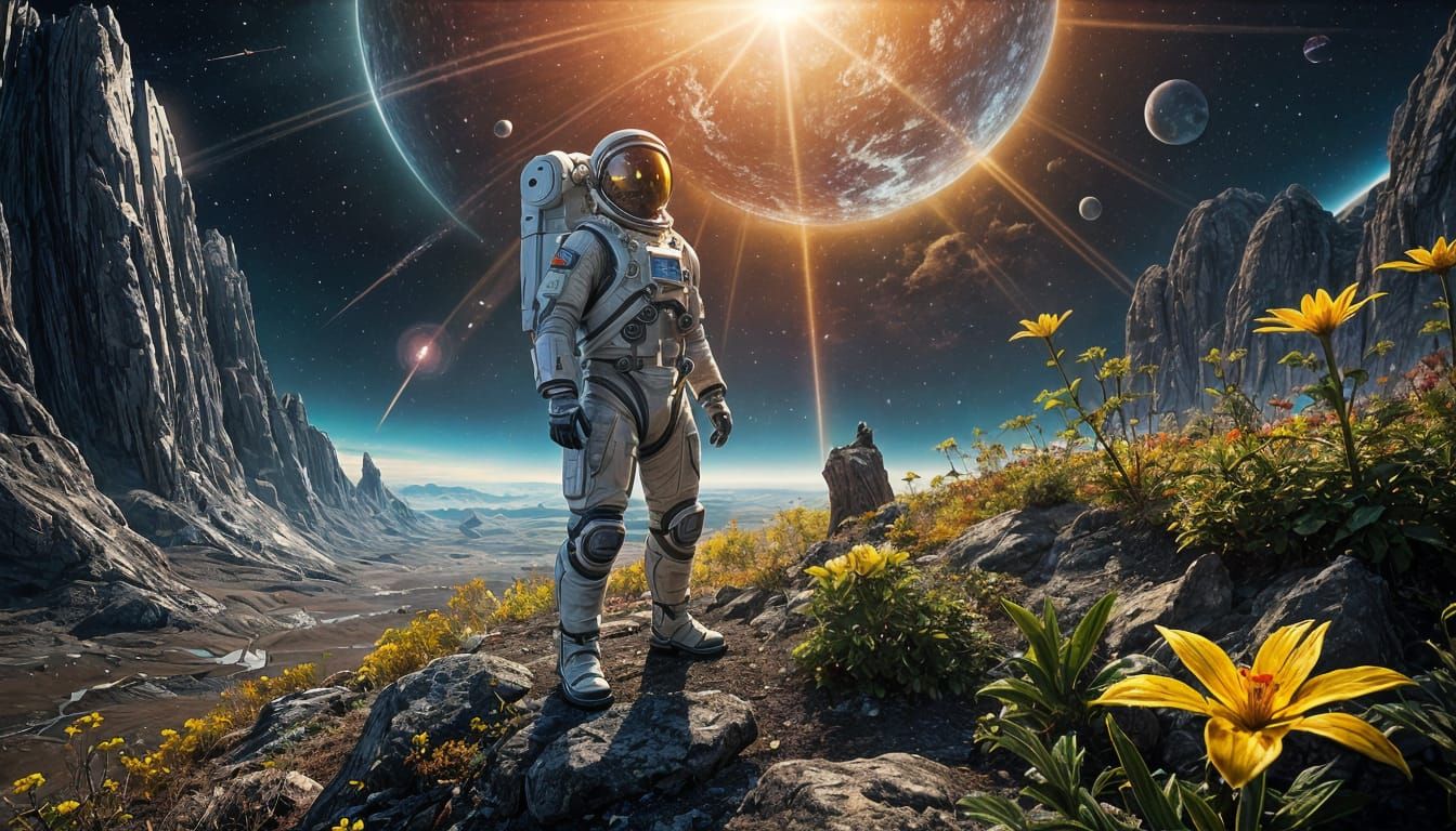 Futuristic Colony on Alien Planet: Digital Matte Painting