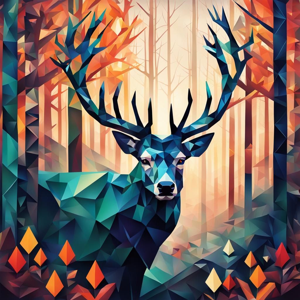 Geometric Deer in Realistic Forest