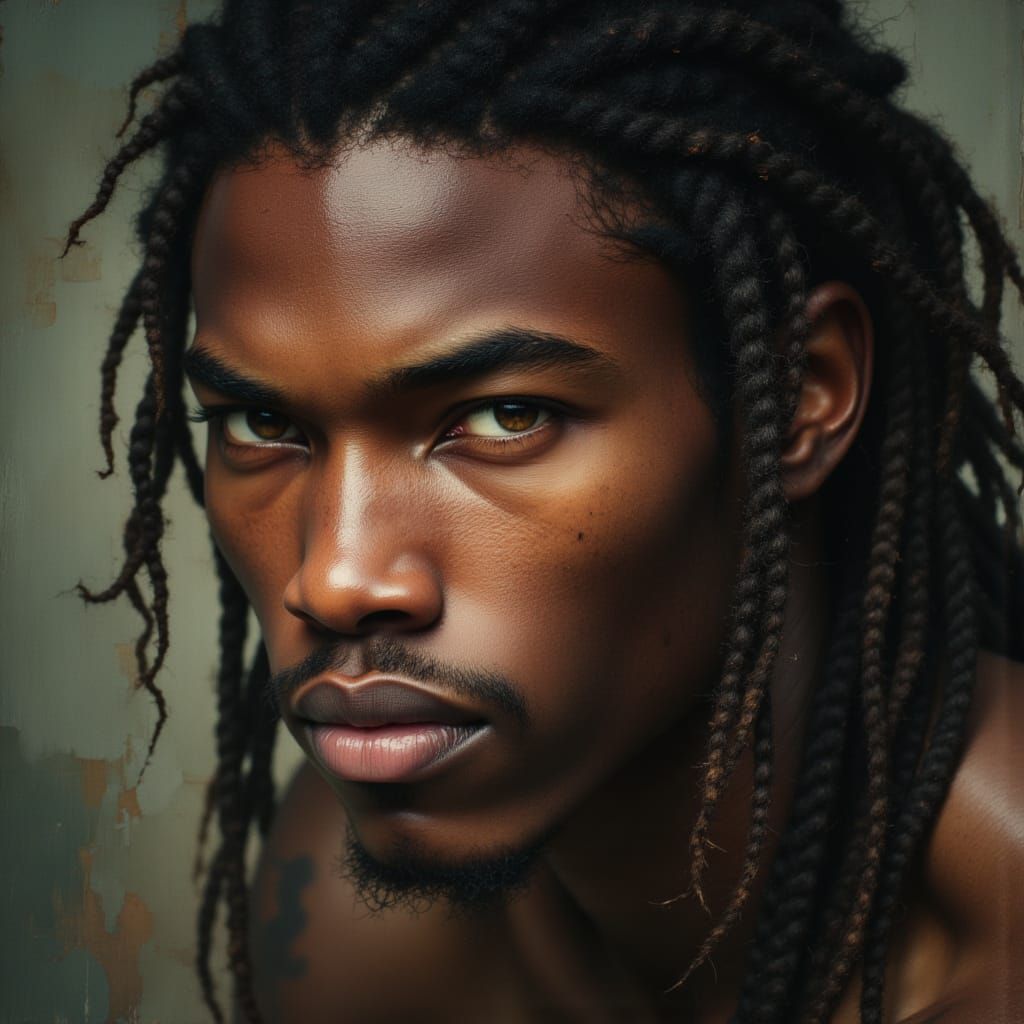 Warrior God Portrait in Vogue Style