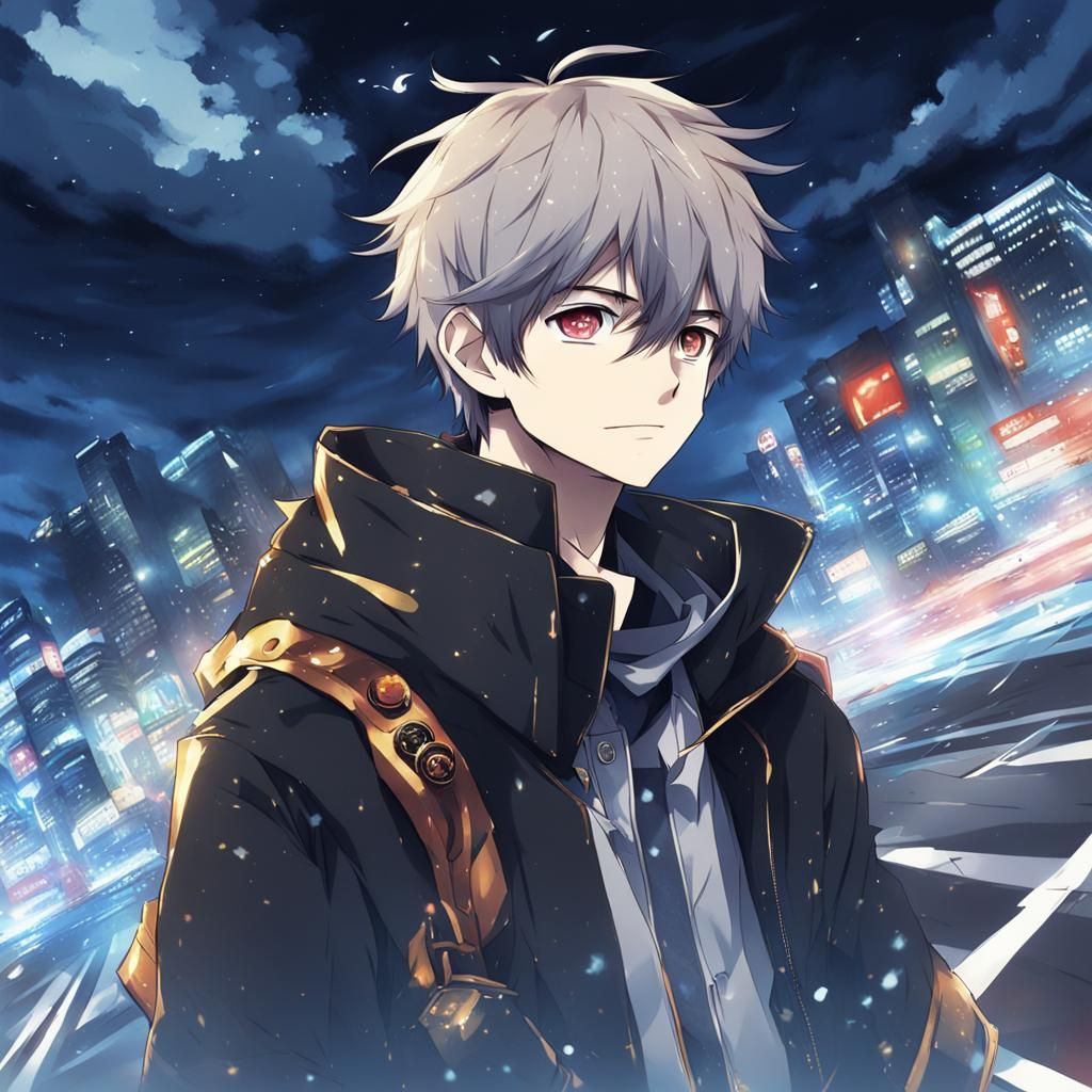 Anime Boy in Key Visual Style