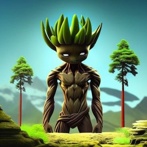 Groot in the Avatar state.