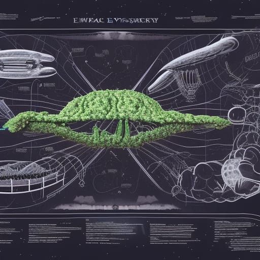 Detailed Diagram of an Alien Digestive System