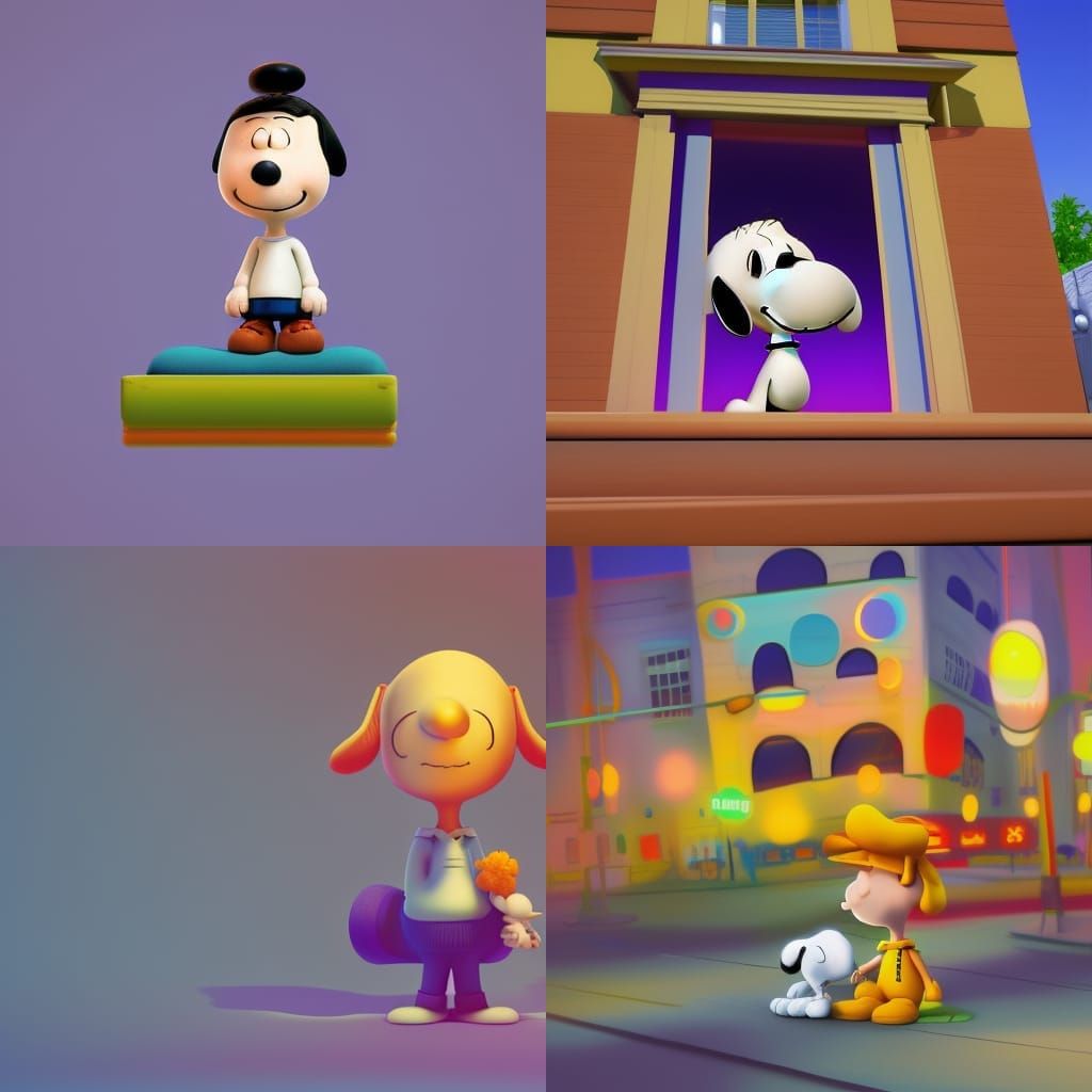 Snoopy Reimagined: 3D Digital Art