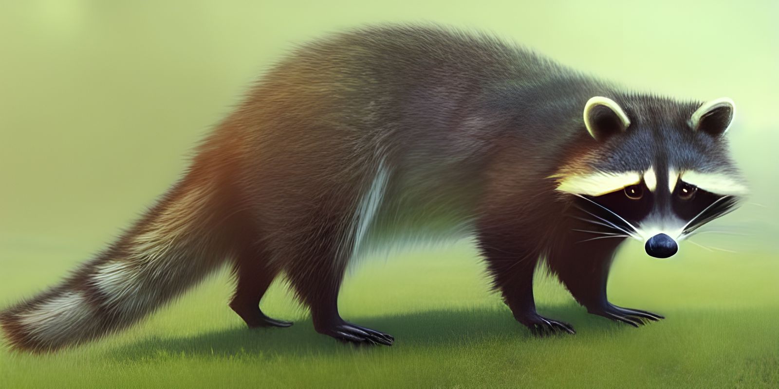 Detailed 8k Painting of Raccoons