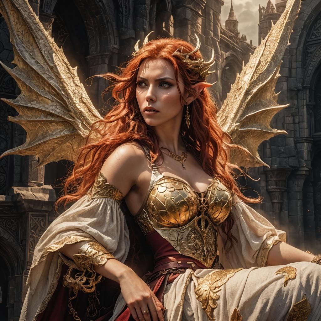 Muscular Elf Thief in Gothic Dragon Scale Armor