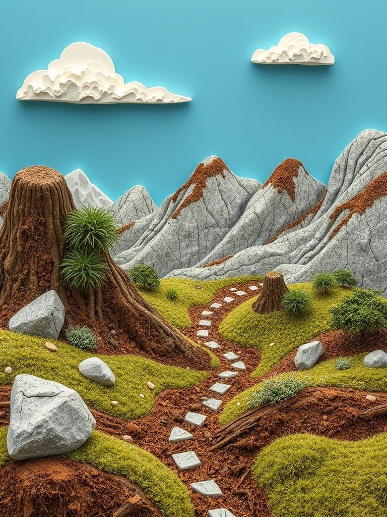 Mulchy Exotic Chipboard Landscape