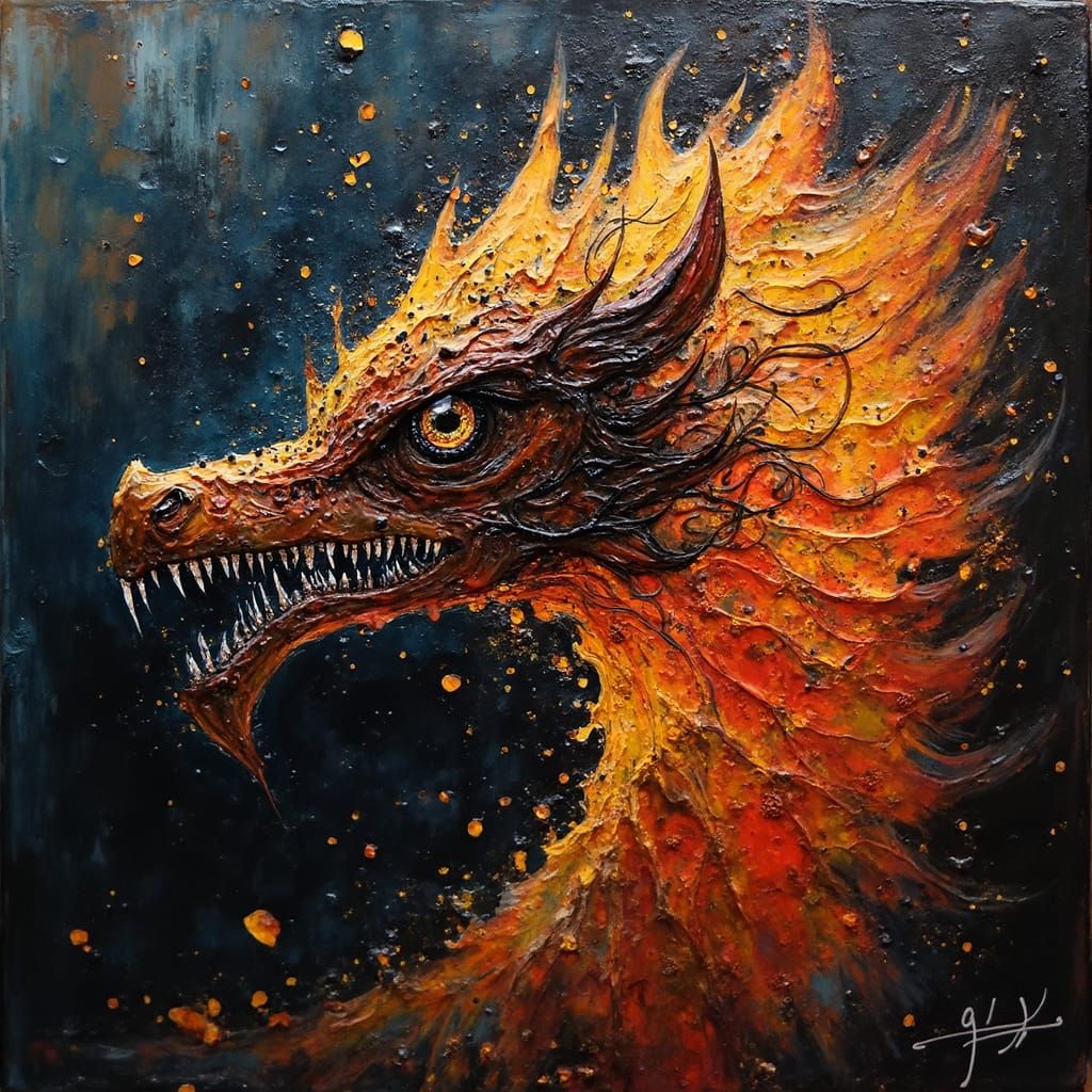 Mystoglyphistic Nihilistic Realism in Thick Brushstrokes and...