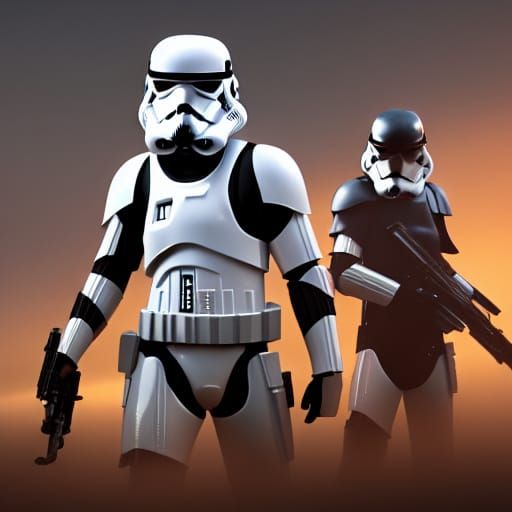 Detailed Stormtroopers Matte Painting in 8K