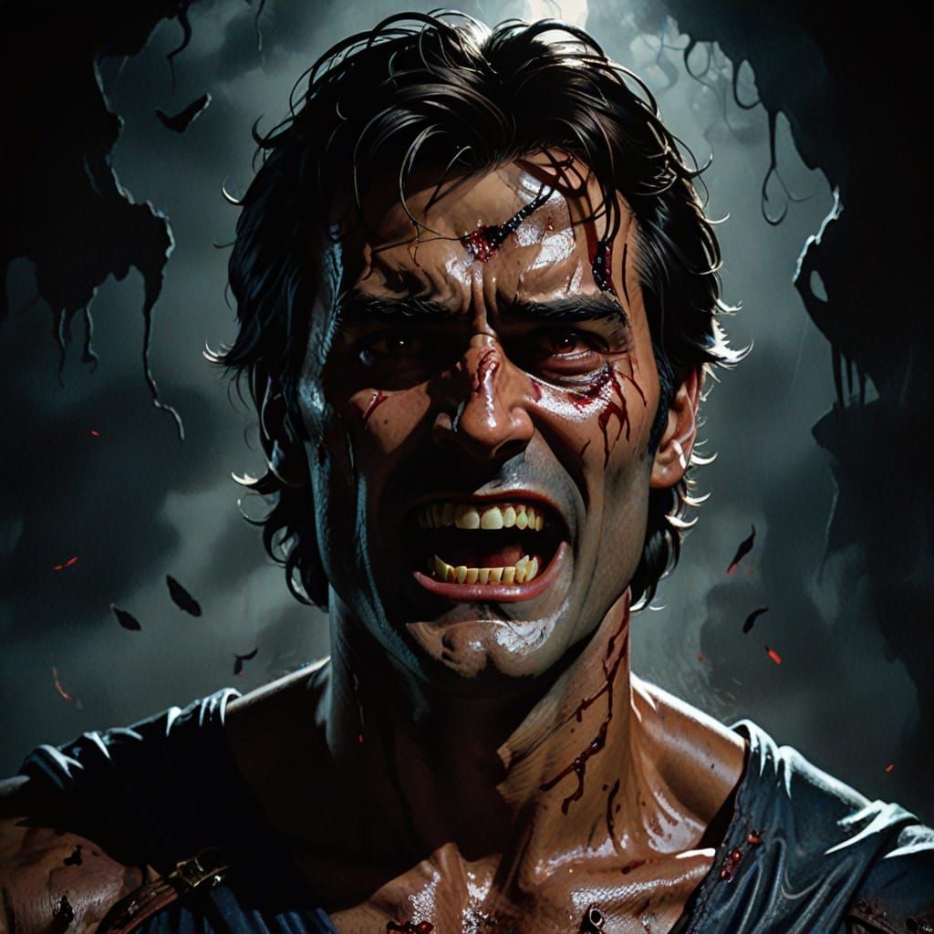 Dark Fantasy Ash Williams Close-Up