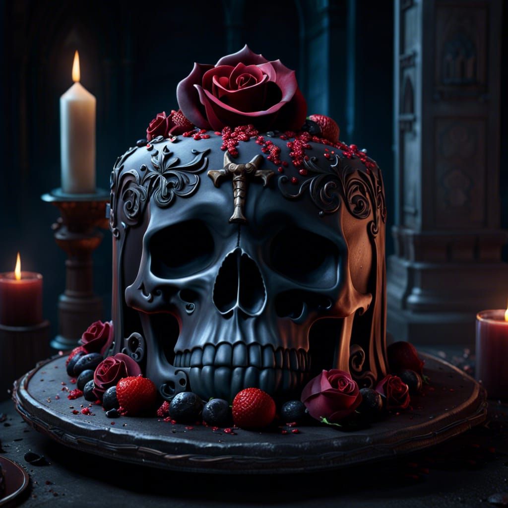gothic gloomy cake