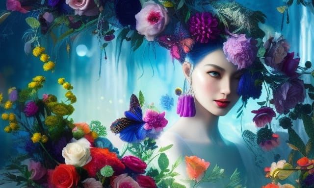 Abundance in Mixed Media Collage Illustration