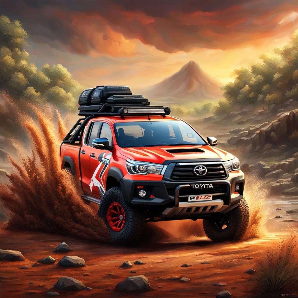 Off-Road Toyota Hilux: Hyperrealistic Concept Art