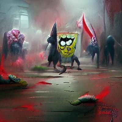 Sinister Spongebob Squarepants Joins Antifa