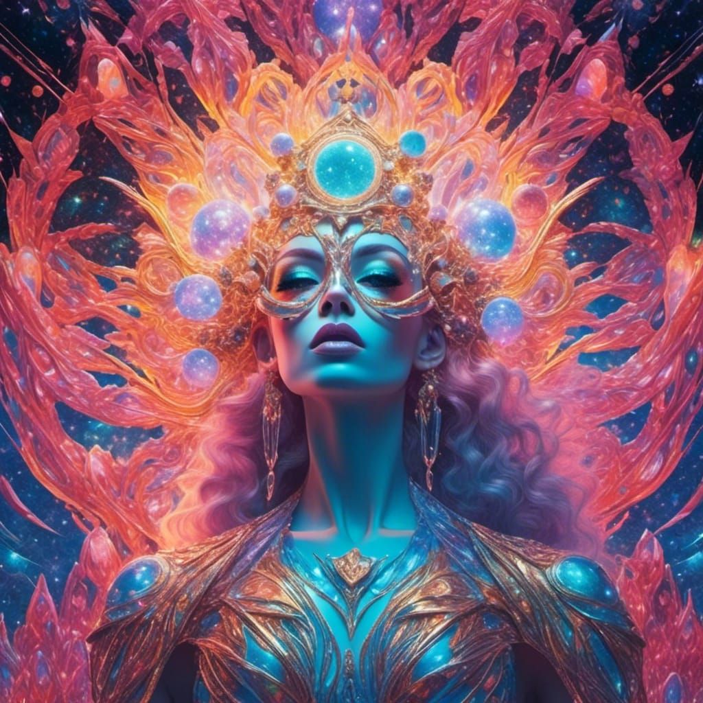 Holographic Drag Queen Astral Illustration