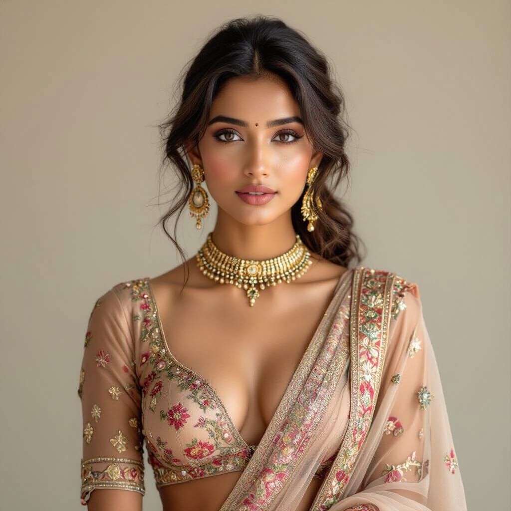 Young Indian Woman in Modern Fashion Portrait