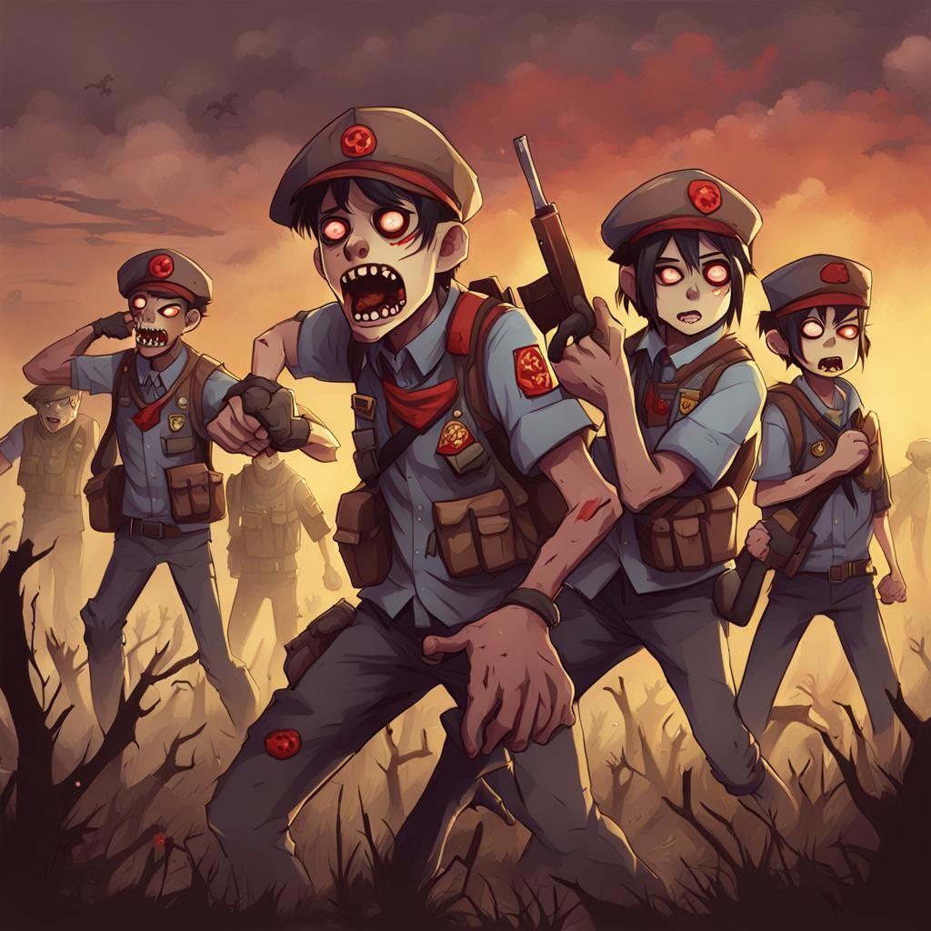 Zombie Scout TF2 in Anime Style