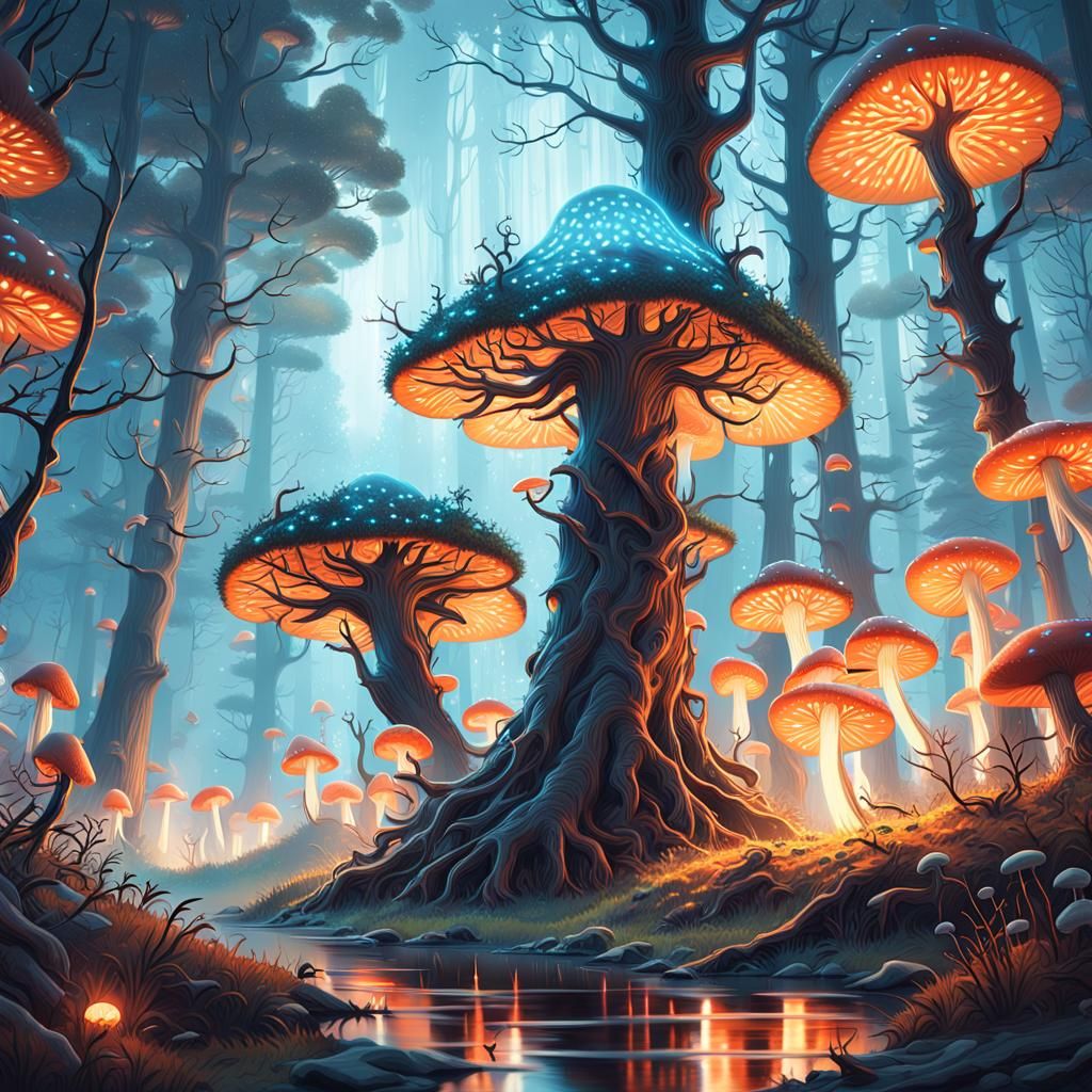 Wizard in Mystical Forest Concept Art