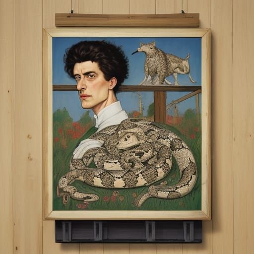 Surrealist Billboard Art in a Cubist Style