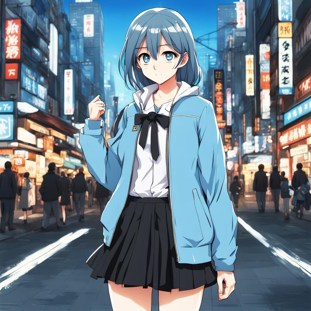 Anime Girl in Tokyo, Manga Style