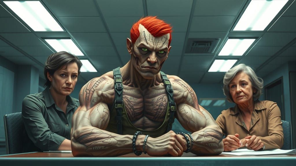 Mutant Confronts Harsh Reality in Gritty, Gothic Art