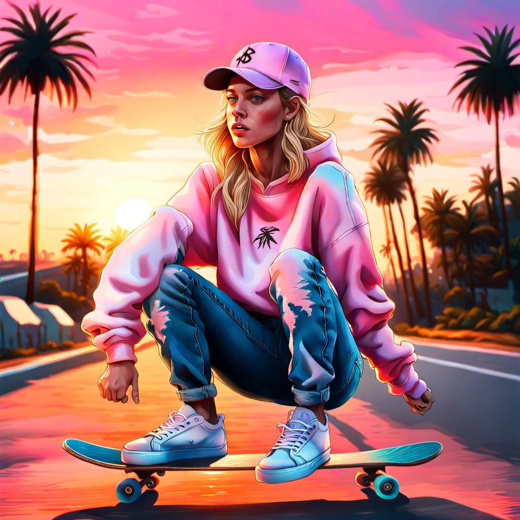 Skating into the sunset