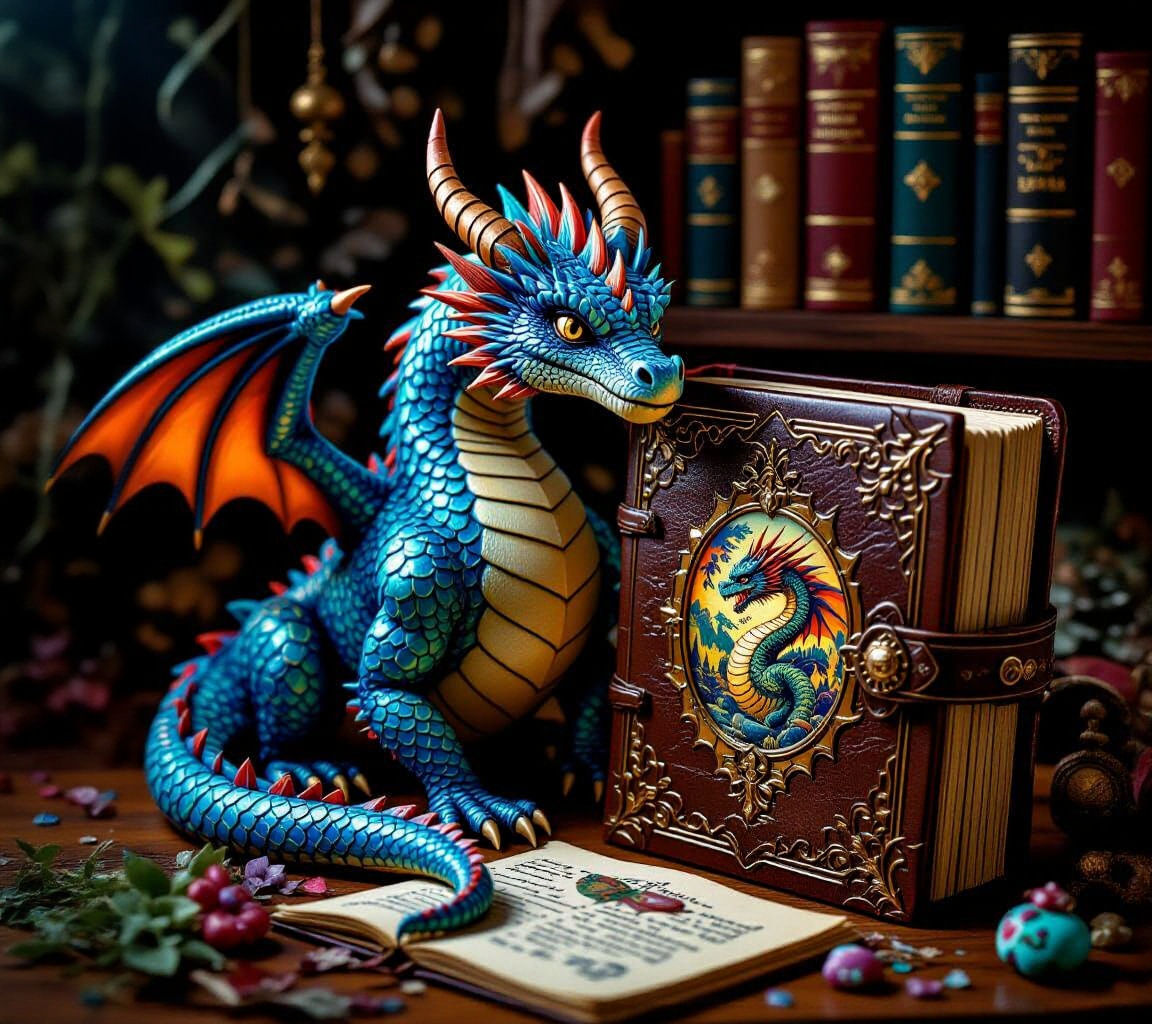 Embossed Dragon Leather Book of Shadows