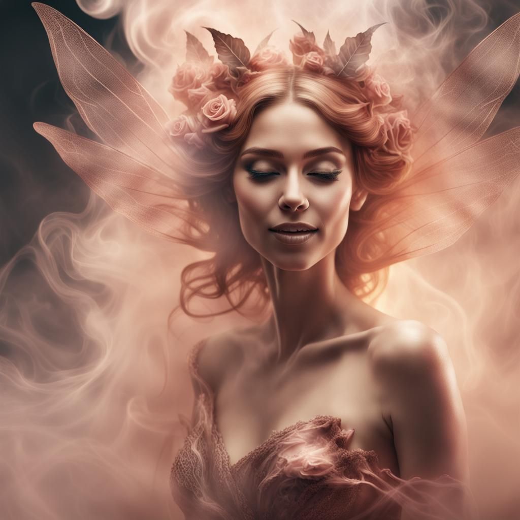 Smoke Fairy: A Dreamlike Digital Illustration