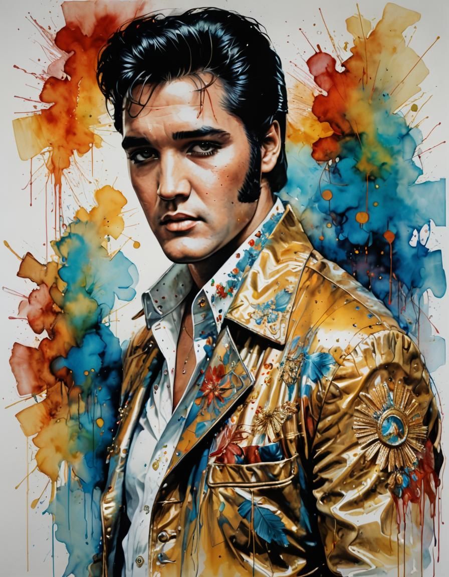 Elvis Presley in Las Vegas: A Surreal Portrait