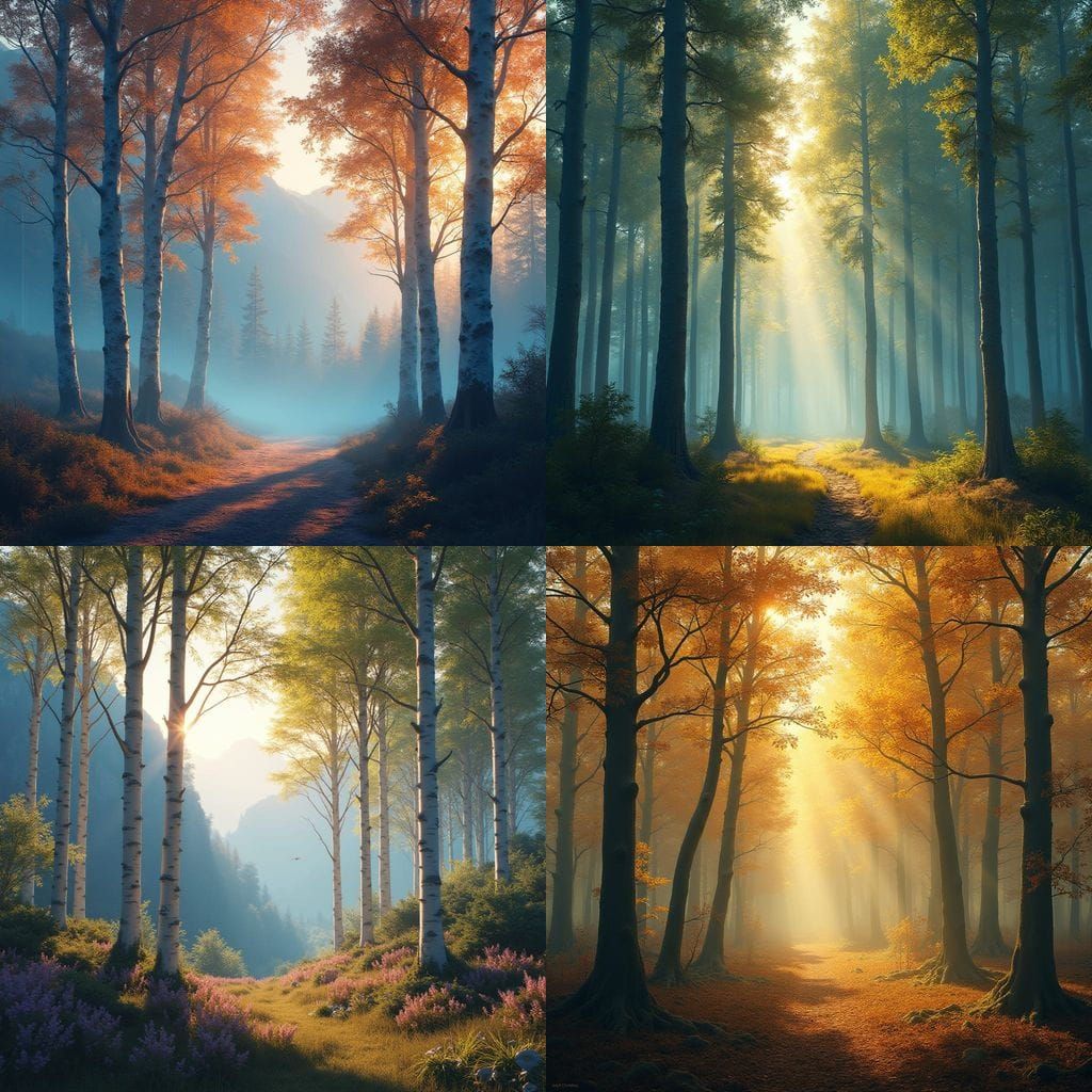 Golden Aspen Trees in Breathtaking Morning Light